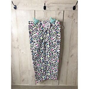 LittleMissMatched Girls Colorful Leopard Print Pants Sz 10 and Mismatched Socks